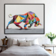 Skills Artist Hand-painted High Quality Abstract Animal Bull Oil Painting on Canvas Handmade Abstract Strong Bull Oil Painting