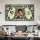 Luxury hotel living room wall decor 3D painting, USD dollar abstract portrait artwork printing canvas painting