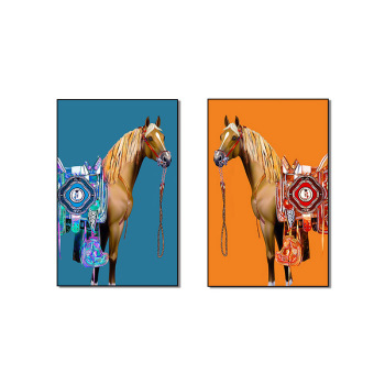 Modern Frameless Galloping Horse Chinese Style Printing Wall Art Home Decoration 2 Living Room Painting Modern Frameless Galloping Horse Chinese Style Printing Wall Art Home Decoration 2 Living Room Painting