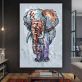 Best selling fashion design color elephant pictures original product paint painting art