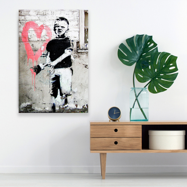 Wholesale custom little boy living room bedroom decoration printing canvas painting