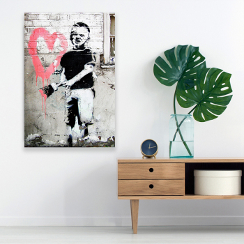 Wholesale custom little boy living room bedroom decoration printing canvas painting