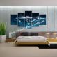 Custom design space UFO theme printed canvas painting collection