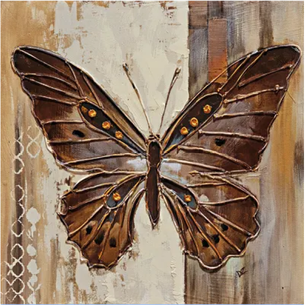 En gros personnalisé papillon animaux maison accessoires encadré toile peinture à la main peinture à l'huile pour la décoration intérieure