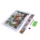 Custom Canvas Wall Art 5D Diy Crystal Homfun Diamond Painting Set Green Star Sky Diamond Paint by number for Amazon