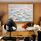100% pintura abstracta hecha a mano decoración de pared pintura para sala de estar grande colorido moderno decoración del hogar pintura al óleo sobre lienzo