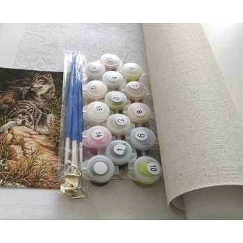 HY0036 DIY Oil Paint by Numbers on Canvas Animal Drawing Alpaca Image without frame For Kits