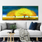 Customized OEM golden yellow trees living room bedroom decoration painting printing canvas painting