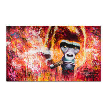 Smoking Chimpanzee Modern Frameless Printing Wall Art Home Decoration Living Room Oil Painting Smoking Chimpanzee Modern Frameless Printing Wall Art Home Decoration Living Room Oil Painting