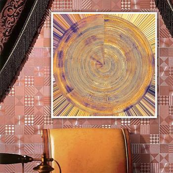 Абстрактное украшение для дома, круговой вихревой хаотический металлический цветной постер, гостиная, настенное искусство, струйный холст, картина маслом