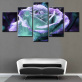 5 panel canvas painting rose flower photo printing wall prints decorations for home interior wall art seven wall arts
