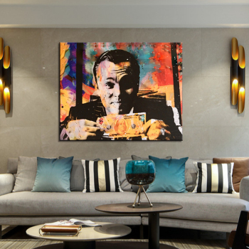 HD Canvas Print Home Wall Decor Art Painting Wolf Of Wall Street Talks Abstract Framed Canvas Wall Art Invincible