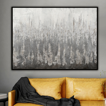 Handmade Home decoration Modern abstract grey oil painting handpainted canvas painting home decor wall art picture