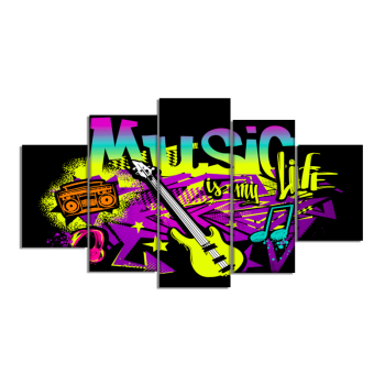 Professional Supplier Room Decor Modern Canvas Prints, Abstract Guitar Instrument Painting Professional Supplier Room Decor Modern Canvas Prints, Abstract Guitar Instrument Painting