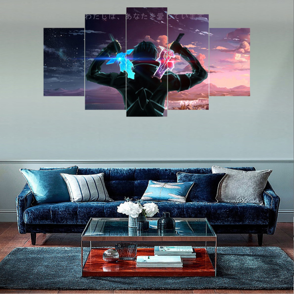 Japanese Cartoon Soldier Wall Poster Canvas Oil Painting Spray Painting Home Wall Decoration
