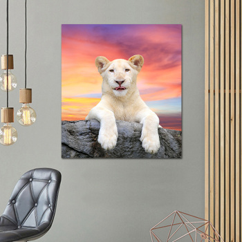 Плакат на скандинавскую тему и принт, картина с изображением льва, постер с изображением животного, холст, постер, настенные художественные картины для гостиной, скандинавское украшение для дома