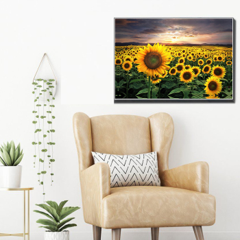 Art Abstract Oil Paintings Sunflower Decorative Picture Gifts Modern Printed framless canvas art print painting