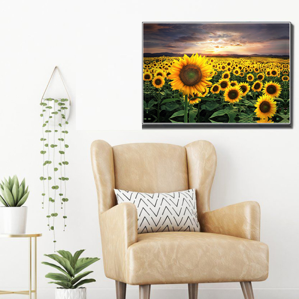 Art Abstract Oil Paintings Sunflower Decorative Picture Gifts Modern Printed framless canvas art print painting