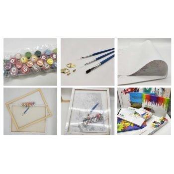 Pangoo AM00003 Wholesale Custom  30X40CM Anime DIY Framed Painting by number set