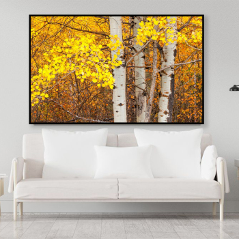 Factory wholesale yellow trees landscape picture decoration print canvas painting art decoration painting
