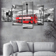 modular london picture modern unframed printed painting art wall decoration of red bus