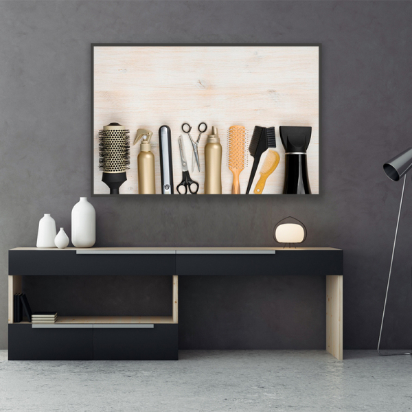 Modern Art Hair Salon Still Life Canvas Print Painting, Living Room Decoration Painting, Canvas Decoration Wall Painting