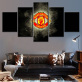 British Football Team Sports Spirit Unity Victory Black Background Red Team Emblem 5 Wall Art Home Oil Painting Spray Painting