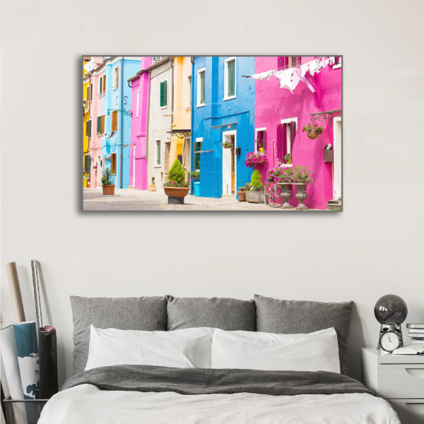 Living room wall decor home decoration wall art painting, colorful countryside scenic printed canvas painting