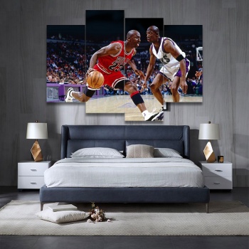 Attractive Style NBA Basketball Sports Portrait Art Wall Painting, Canvas Art Painting Home Decoration Painting