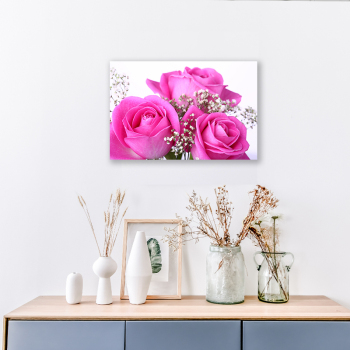 Beautiful pink rose picture canvas print wall decorative painting for living room and bedroom