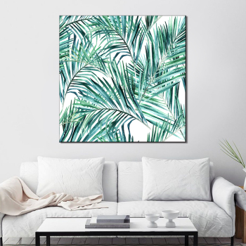 Nordic Tropical Plant Wall Art Print Canvas Painting Fresh Green Leaves Posters and Prints Wall Pictures for Living Room Decor