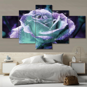 5PCS/Set Flower Art Print Canvas Painting Wall Picture Home Decoration Choose Color And Size No Frame