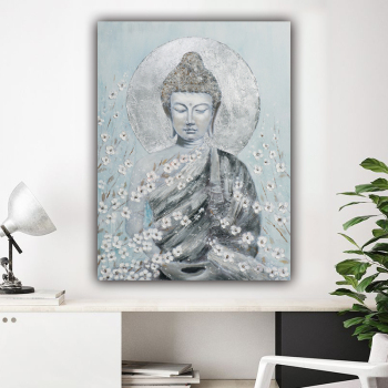 Fashion Wall Art Fallout canvas painting Dark Color Lotus Lantern Buddha Canvas Oil Painting Living Room