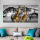 Modern canvas picture home decoration animal giraffe painting prints poster living room wall art painting