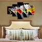 Latest Product Cocktails Glass Art Canvas Prints, Home Decoration Artwork 5 Panels Wall Printing