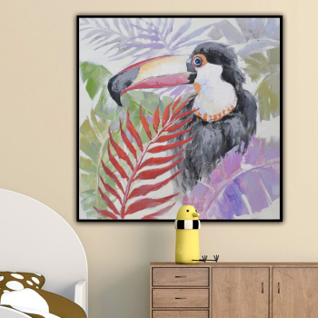 Fashion Modern Abstract Animals Printed bird Poster Oil Painting On Canvas Picture Wall Art for Living Room Home Decor