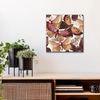 Customized good quality canvas prints fashion painting art moth butterfly canvas oil painting
