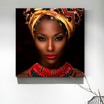 Cheap customized digital printing sex the black lady with fashional jewelry, home decor art modern canvas painting
