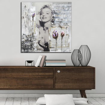 art painting handmade flower and girl painting wall pictures for living room abstract wall art home decor modern wholesale