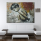 realism style Handmade art canvas painting bare boy oil framed painting wall For living room home decor art