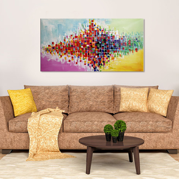 handmade oil  painting Thick texture Mosaic for home decorate