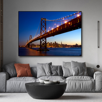 Nontoxic import colorful ink the Golden Gate Bridge painting art decor prints canvas painting