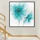 Wholesale Custom Home Big blue flowers  Painting  Handmade Oil Painting  for home decor