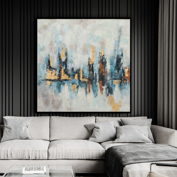 Pop decoration best price wall canvas art Abstract streetscape oil painting abstract