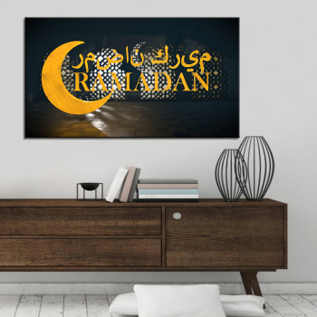 Eid Festival Arabic Muslims Ramadan Theme Canvas Painting Celebration Moon Poster Print Gift Wall Picture Living Room Decoration