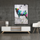 Art custom painting color animal dog picture home hotel decoration printing canvas painting