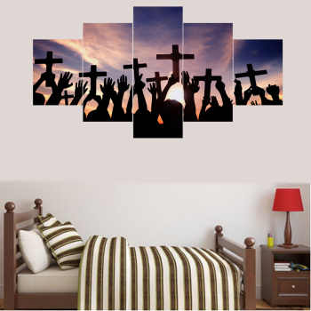 Newest selling hadow of the cross design canvas print painting custom printed canvas painting