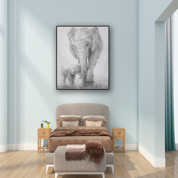 Elefante pintura abstracta 3D pintura lienzo pared arte pintura al óleo cuadros pintados a mano para sala de estar