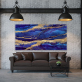 Factory custom OEM blue color living room bedroom decoration painting printing canvas painting