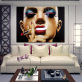 European Makeup Female Portrait Oil Painting Art Print Wall Poster Home Decoration Figure Abstract Oil Painting Spray Painting